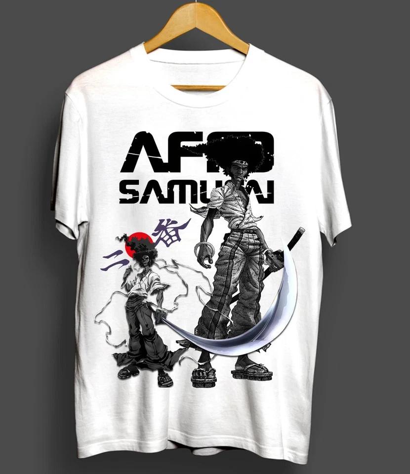 Afro Samurai Unisex TShirt Samurai Japanese Ninja Anime Unisexga TShirt White S