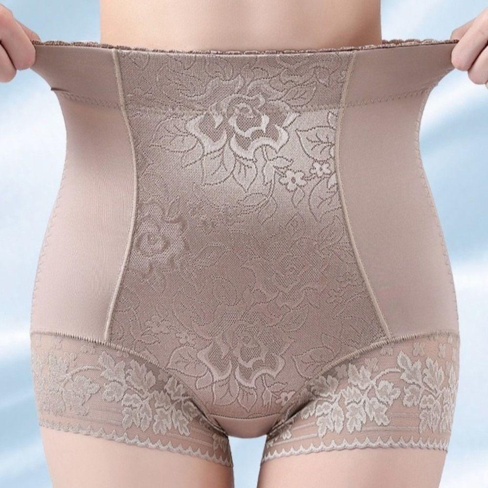Lace Satin Flower Satin Postpartum Body Shaper Shapewear Seamless Underpants  Postpartum