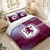 Set Biancheria da Letto 1 Copripiumino 2 Federe Stampa Calcio Aston Villa Camera da Letto Decorazione Casa