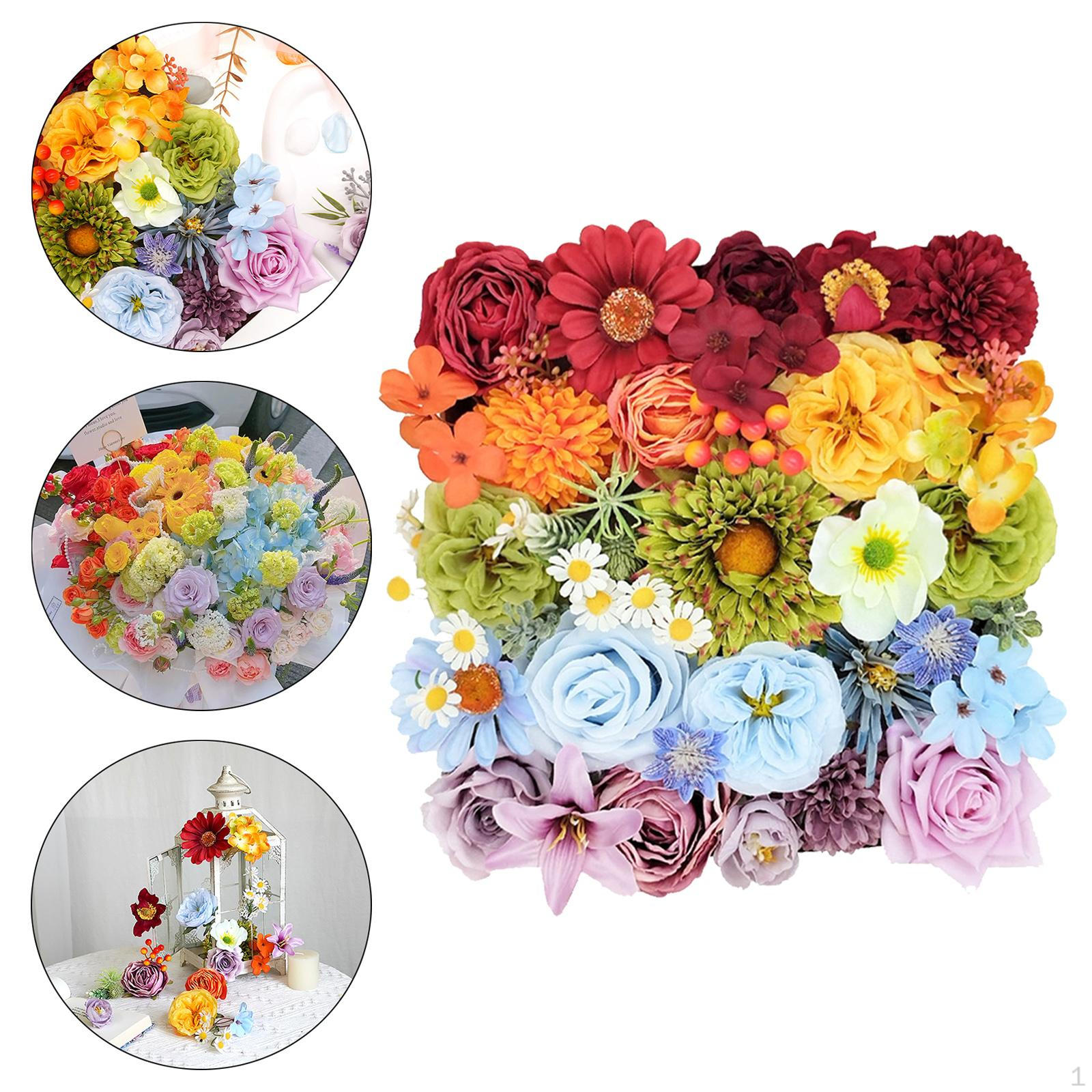 

Realistic Flowers Combo Box Wedding Decor Iridescent for Party