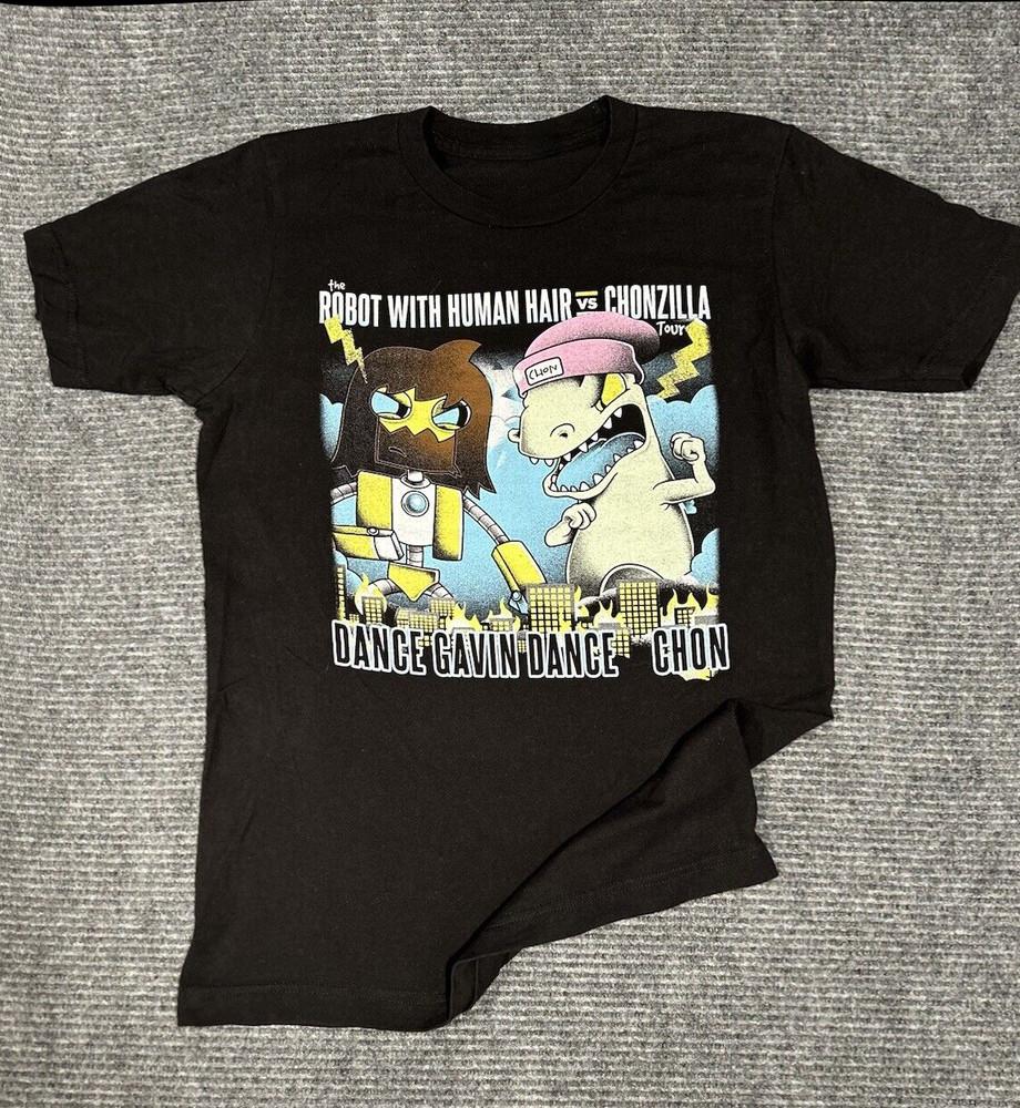 

Dance Gavin Dance Robot With Human Hair Vs Chonzilla Tour Tee Cotton Shirt CS773 Unisex T-Shirt M