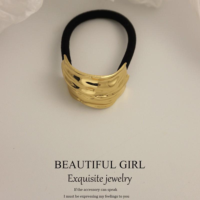 Minimalist Metal Hair Ring - New Korean Style High-End Ponytail Tie Rubber Band.