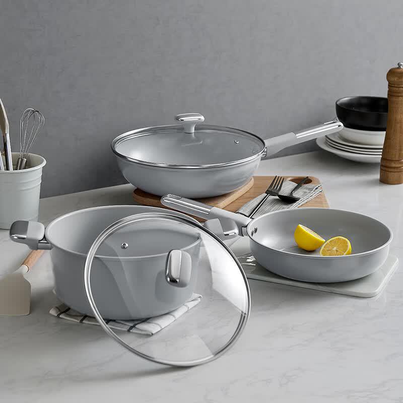 DESLON Starry Series Non-stick 3-Piece Cookware Set (Wok, Soup Pot, Frying Pan)