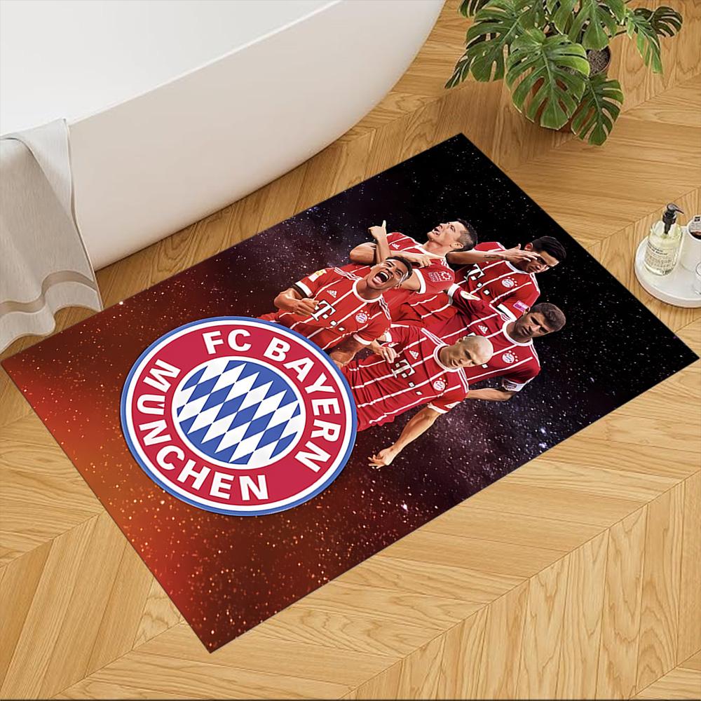 Bayern Munich Team Celebration Floor Rug Office Rug Design for Playrooms Living Rooms Hallway Kitchen Anti-slip Rug Anime Office Decor
