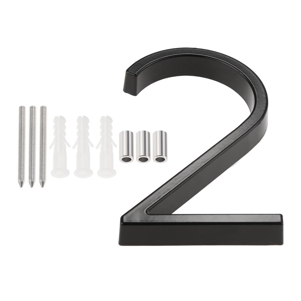1PC 5 Inch Zinc Alloy Floating House Number Modern Door Plates for Outdoor Mailbox Yard Home Wall Door Garage Gate with Nail Kit