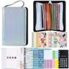 A6 Glitter Hand Zip Tasche Loseblatt-Binder Notizbuch mit 12 Stück Umschlag Tasche Notizbuch Planer Büro Schreibwaren