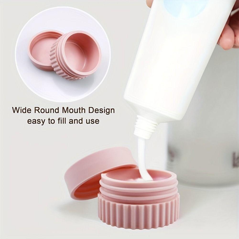 4PCS Portable 20ML Silicone Storage Box Mini Refillable Moisturizer Container Lightweight with Lid Pill Case Creams