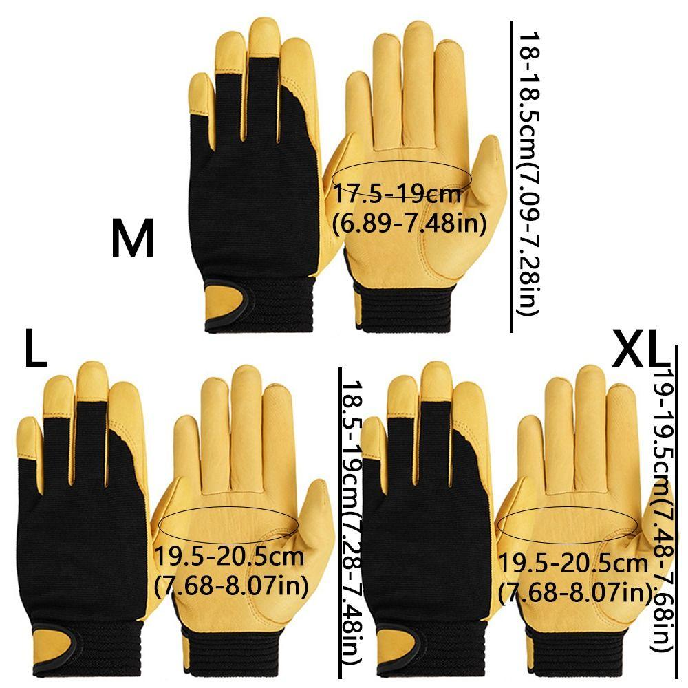 Thickened Leather Work Gloves Wear-Resistant Safety Gloves Practical Industrial Gloves Garden Work