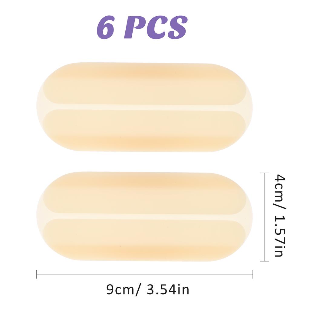 6Pcs Silicone Shoulder Pads Mini Invisible Lightweight Shoulder Push Up Pads Stretchable Cushioning for Social Outgoing Dating