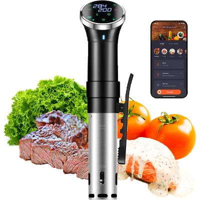 1100 Watt Präzisionskocher, Immersionsthermostate sorgen für schnelles Aufheizen, großer Touchscreen und Kochen per APP-Fernbedienung für Gourmet-Mahlzeiten