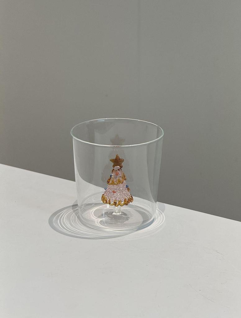 Tazza da Latte in Vetro Creativa 3D Albero di Natale Resistente al Calore