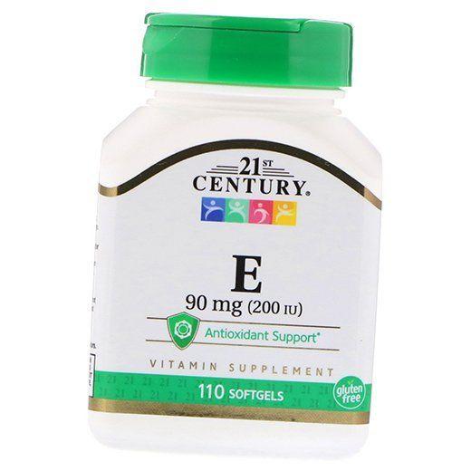 

Вітамін Е, Vitamin E 90 (200 IU), 21st Century 110гелкапс (36440005) 110softgels