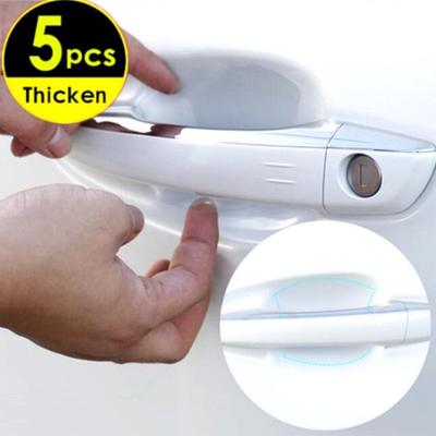 5pcs Car Door Handle Protector, Transparent Paint Protection Film, Anti Scratch Guard Sticker, Universal Fit for Most Cars