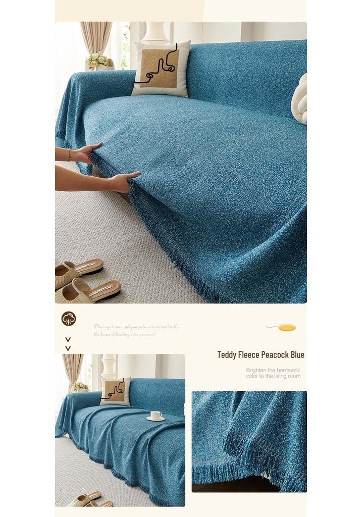 Universal Non-Slip Chenille Sofa Cover – Autumn/Winter, Dirt-Resistant, Full Coverage Cushion Protector