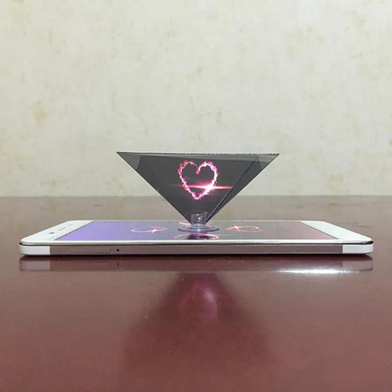 Projektor 3D Hologram Piramida Wyświetlacz Stojak Wideo Wzmacniacz Uniwersalny Powiększalnik Ekranu Telefonu Komórkowego Dla Smartfona