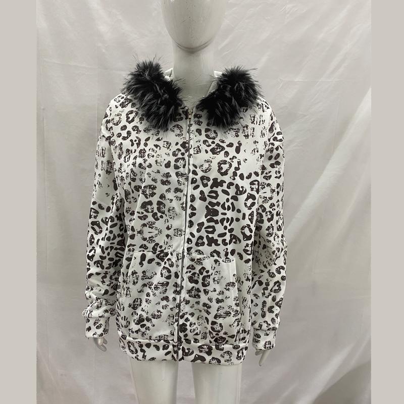 European and American Autumn and Winter Retro Y2k Men's and Women's Personalized Street Trend Printed Hooded Zipper Sweatshirt