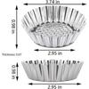 20 Pieces Mini Quiche Mold, Egg Tart Mold, Tartlet Mold, Non-stick And Heat Resistant Reusable Tumbler, For Baking Pies, Muffins And Cupcakes, Silver