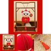 Adorable Lantern Panda Plush Doll With Super Soft Short Fur For New Year Gifts