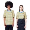 FELDSPAR BROOK 20-Count Striped Half-Rib Contrast T-Shirt [Beige]