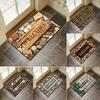 Stone Pattern Door Mat with Welcome Home Design, Durable Non Slip Rug, Decorative Floor Protector for Front Entrance and Porch