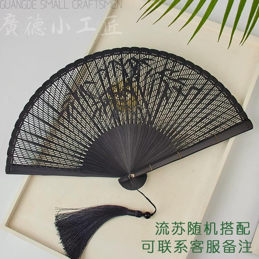 All-Bamboo Folding Fan, New Chinese Style, Mini Fan, Traditional Style, Small Folding Fan for Cheongsam, Retro Portable Folding Fan for Women