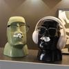 Convenient Creative Tissue Storage Box 3-in-1 Stone Statue Paper Towel Container Plastic Space-Saving Paper Dispenser Art Lovers