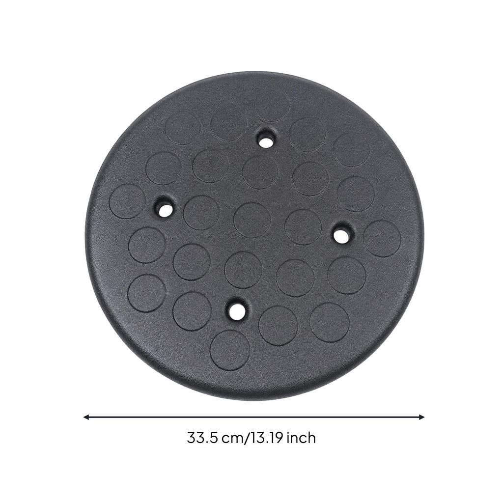 Round Bar Stool Replacement Seat Sponge Filled with Mounting Holes Black Anti Seating