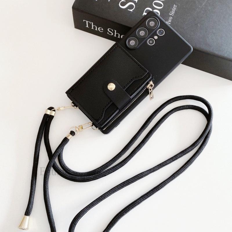 

Luxury Wallet Strap Case for OPPO Reno 13 Pro 13F 12F Realme 14 12 Pro Plus 11F C65 C63 Crossbody Lanyard PU Leather Bag Cover Realme 13 Pro Plus