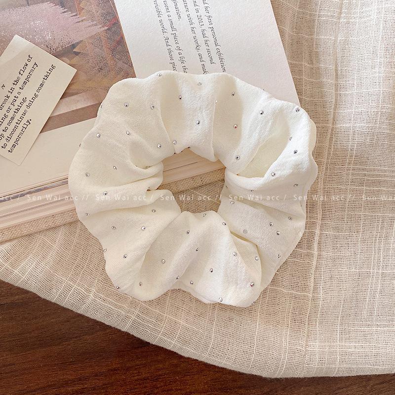 Мятно-зеленый Мамбо Толстая кишка Веревка для волос Женская Летняя Боковой хвостик Толстая кишка Головная веревка Нежный Цыганский Головной цветок Аксессуары для волос