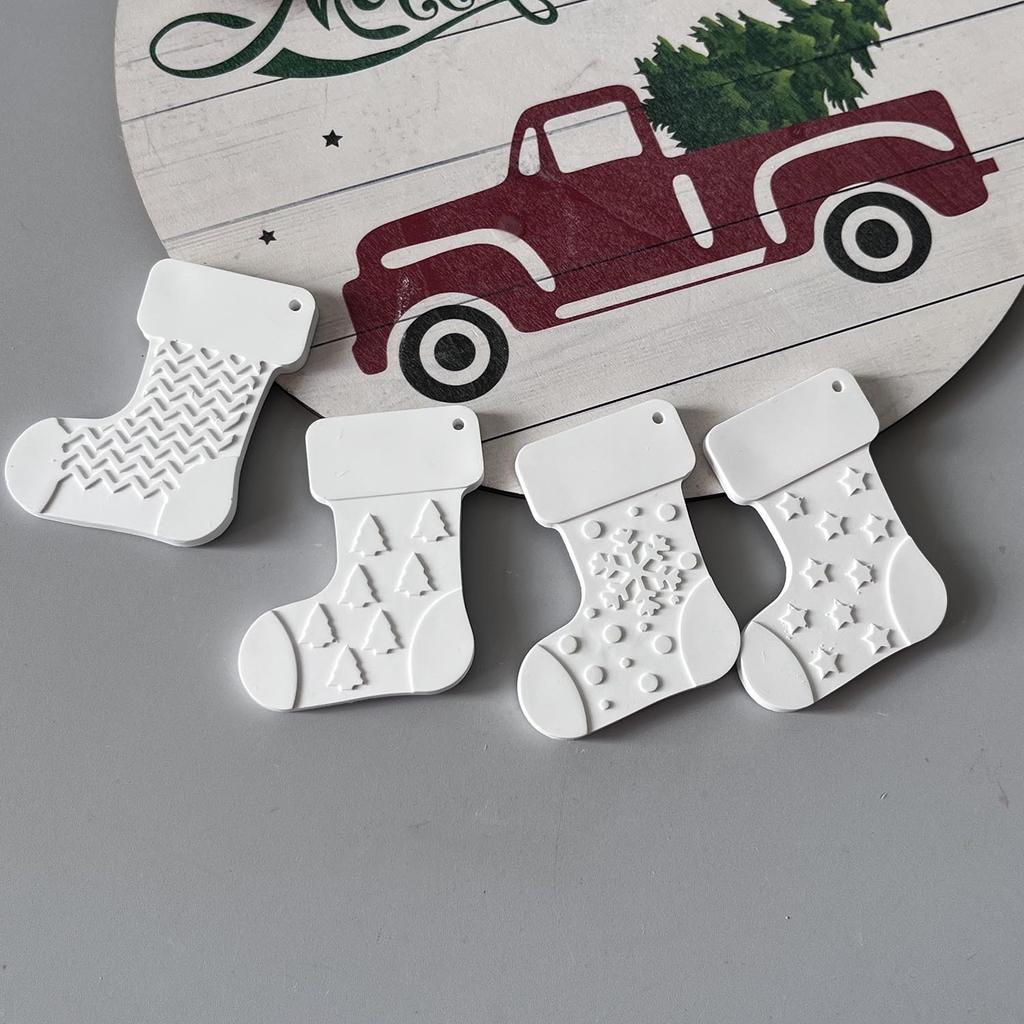 Christmas Stocking Silicone Mould Silicone Christmas Pendant Mold Decorative Silicone Mold Christmas Themed For Art Project