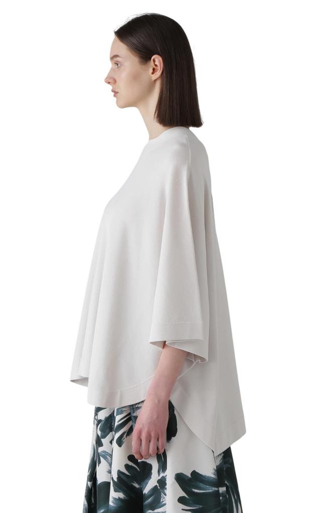 ADORE Dzianinowe Damskie Ponczo w Stylu (Suchy rozciągliwy) 531-5170524 030_Biały