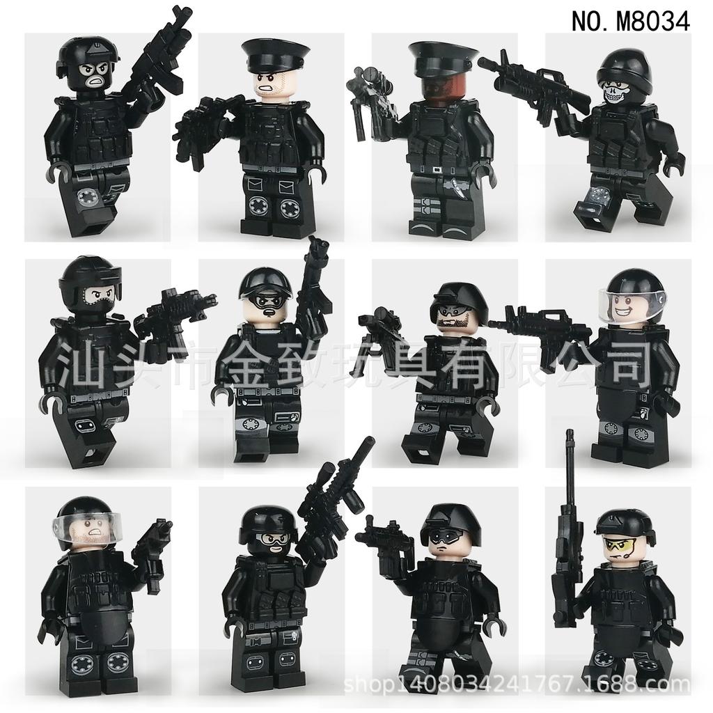 480 City Professional Police Special Police Building Block Small Particles Assembled Children'S Toys