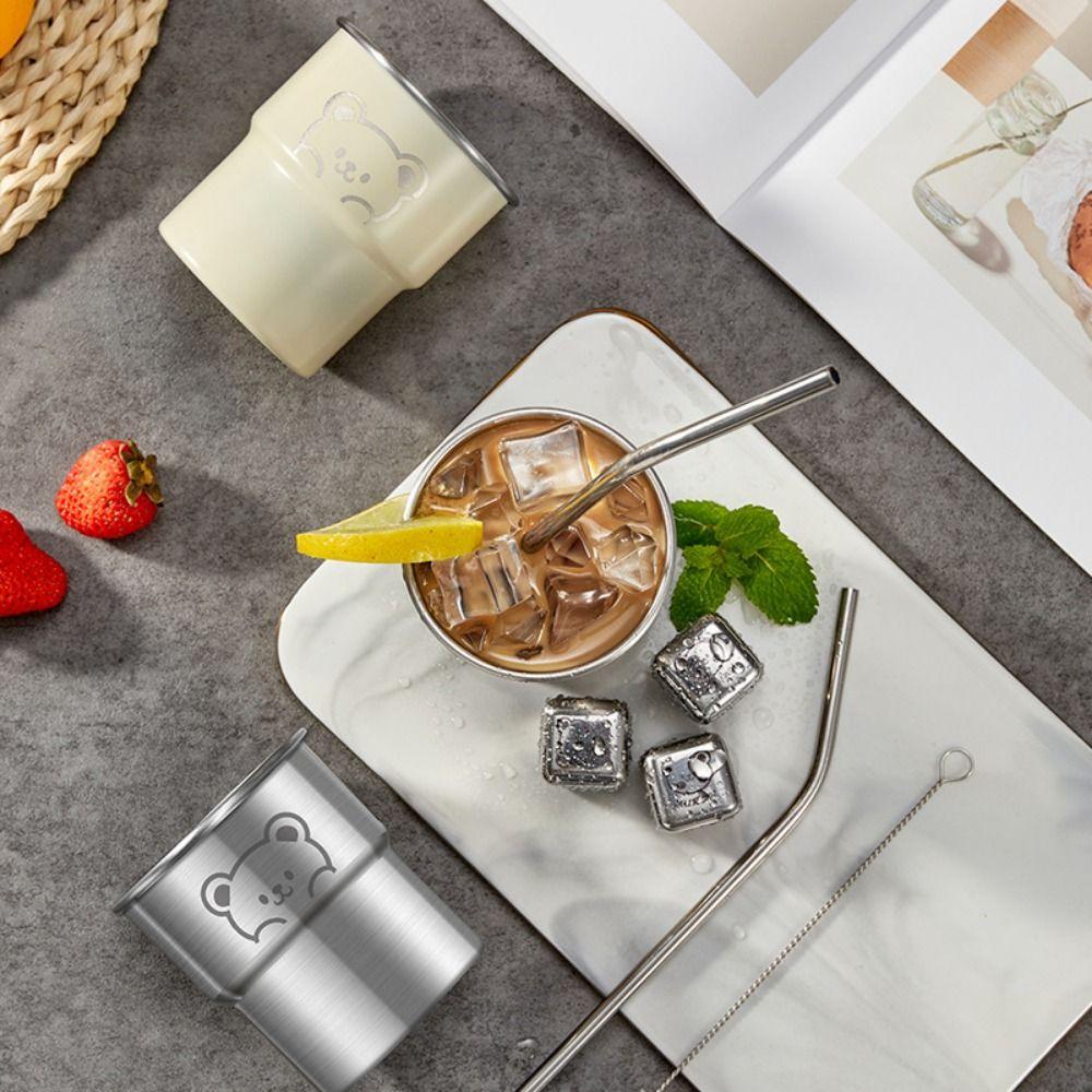 Anti-scalding Cute Tumbler Fall Prevention Stepped Coffee Cup Scratch Proof Small Metal Cup  Adult