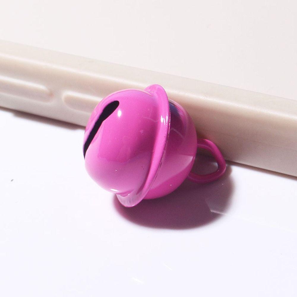 5pcs Candy Color Jingle Bells Metal Beads 18mm Metal Bell Ring Pendant  Keyring