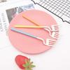 Newest Orange Silver 304 Stainless Steel Dinnerware High Quality 24Pcs Cutlery Set Matte Blue Flatware Knife Fork Spoon Hanging Tableware Set