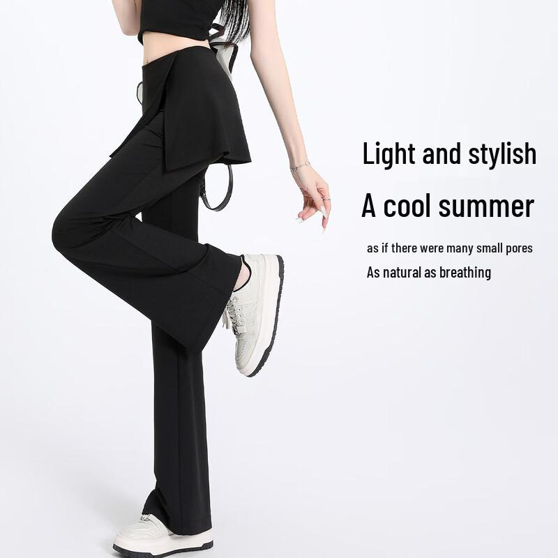 Dámské zvonové jógové kalhoty s vysokým pasem a ochranou proti slunci