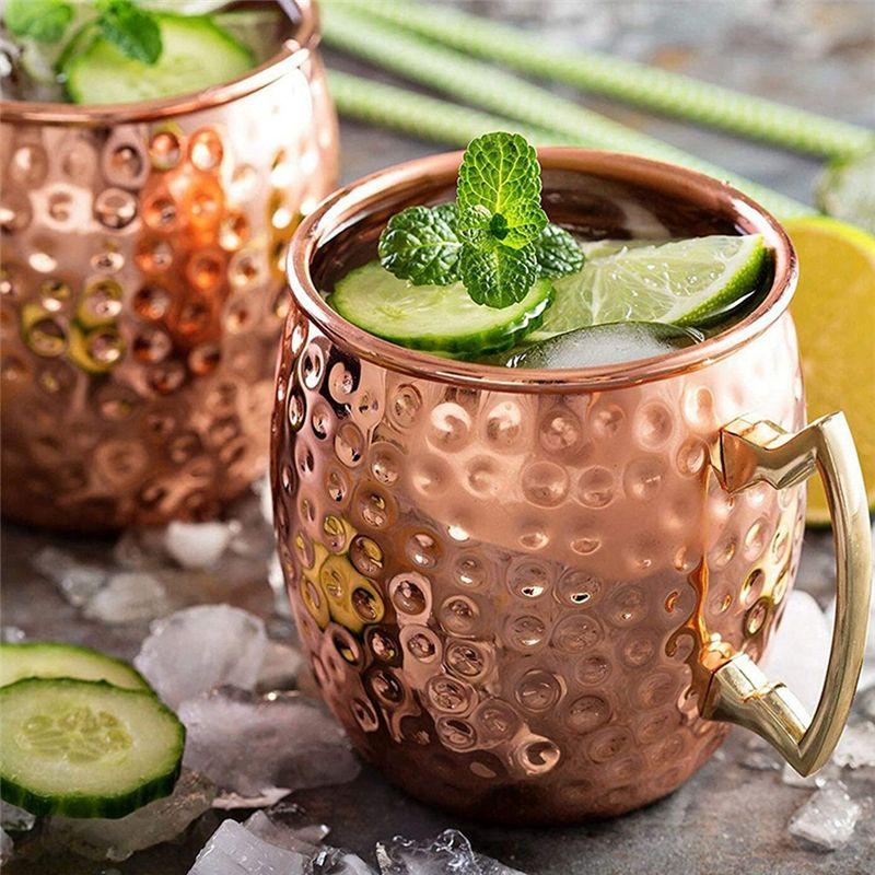 AEE4-Moscow Mule Cup Stainless Steel Cocktail Mug Beer Cup