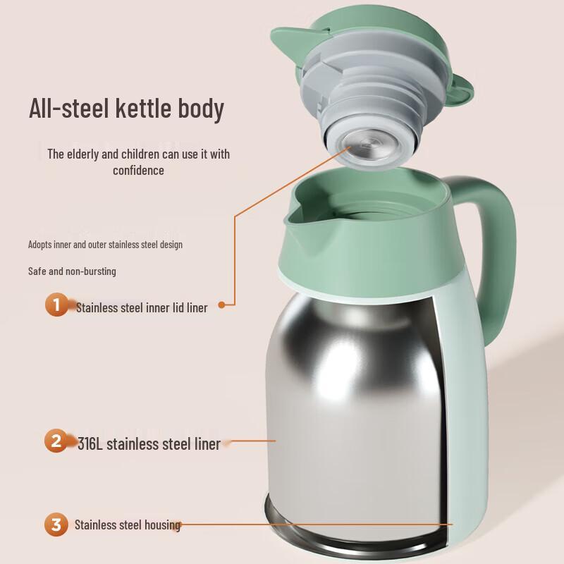 FUGUANG 2.0L 316L Stainless Steel Insulated Household Kettle