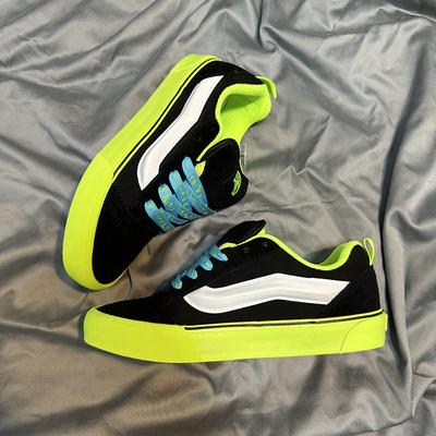 Knu skool leuchtend grün Kontrastfarbe schwarz klobige Brot-Schuhe Amerikanischer Street Cool Sportschuhe Freizeit