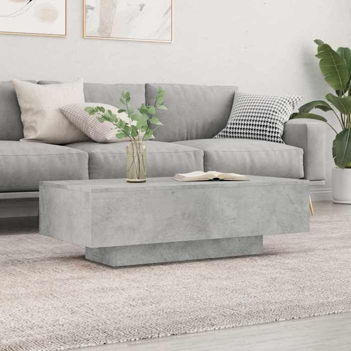 VidaXL Table basse gris béton 100x49,5x31 cm bois d'ingénierie 833891