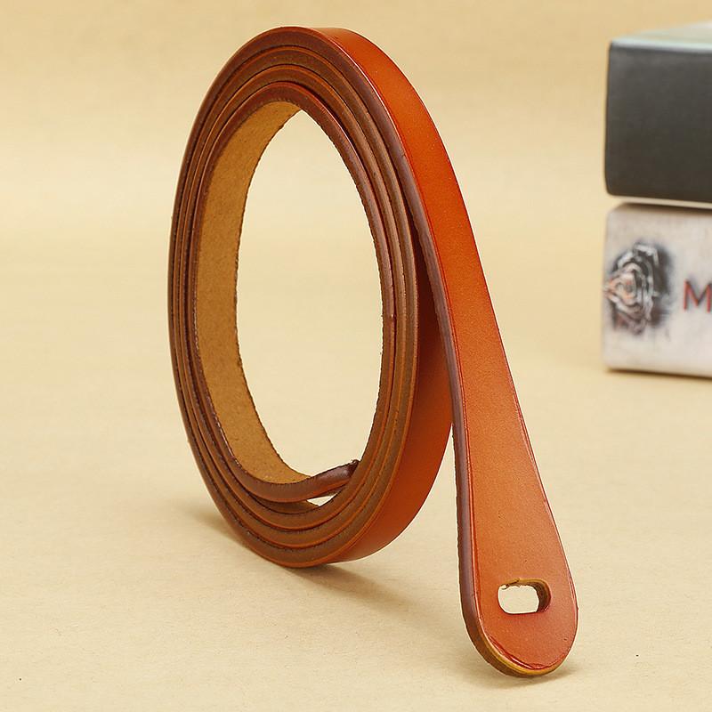 Genuine Leather Womens Thin Waist Belt With Tie Knot Buckle For Dress And Casual Outfits
