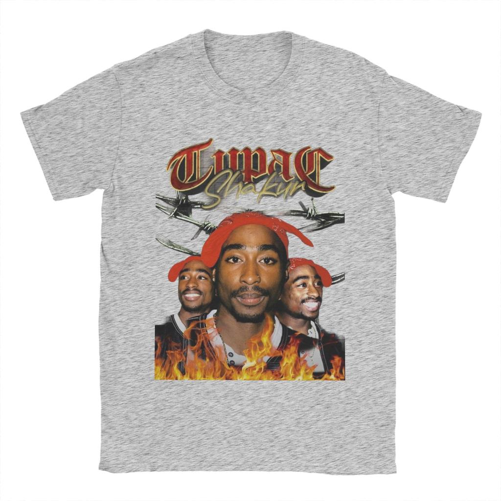 Tupac T Shirts for Men Women Pure Cotton Leisure T-Shirts Crewneck Hip Hop Rapper Tee Shirt Short Sleeve Clothing 4XL 5XL
