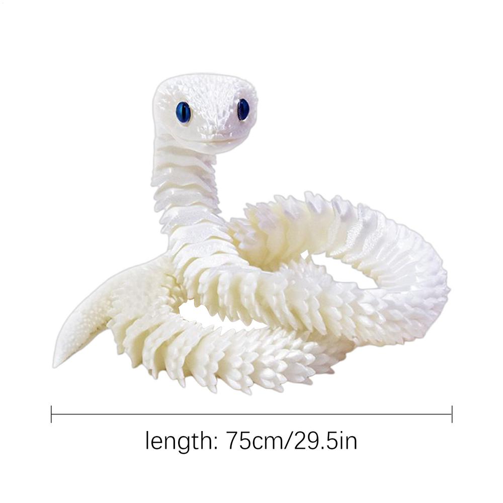 Articulated Snake Fidget Toys 2.5 Ft Realistic 3D Printed Snake Animal toys Ornament for Birthday Easter Basket Desk Decor Home