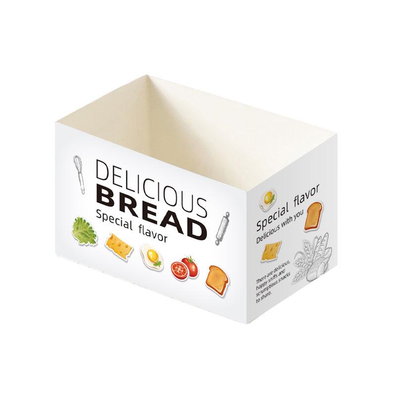 10Pcs Small Size Sandwich Wrapping Box Disposable Food Container Cake Toast Bread Hamburger Party Baking Supplies