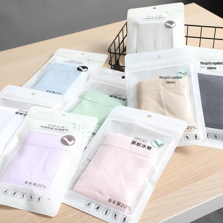 Armstulpen aus Eisseide für Sommerradfahren: Sonnenschutz & Kühlung, Einfarbig