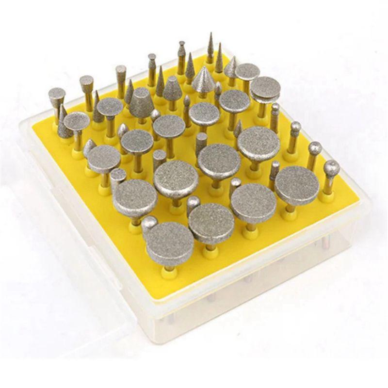 A20F- Grinding Head Set 3Mm Handle Grinding File Abrasive Rotary Tool Grinding Head File