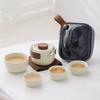Ruyao portable travel tea set ceramics pot four cups of fast cups corporate festival set system