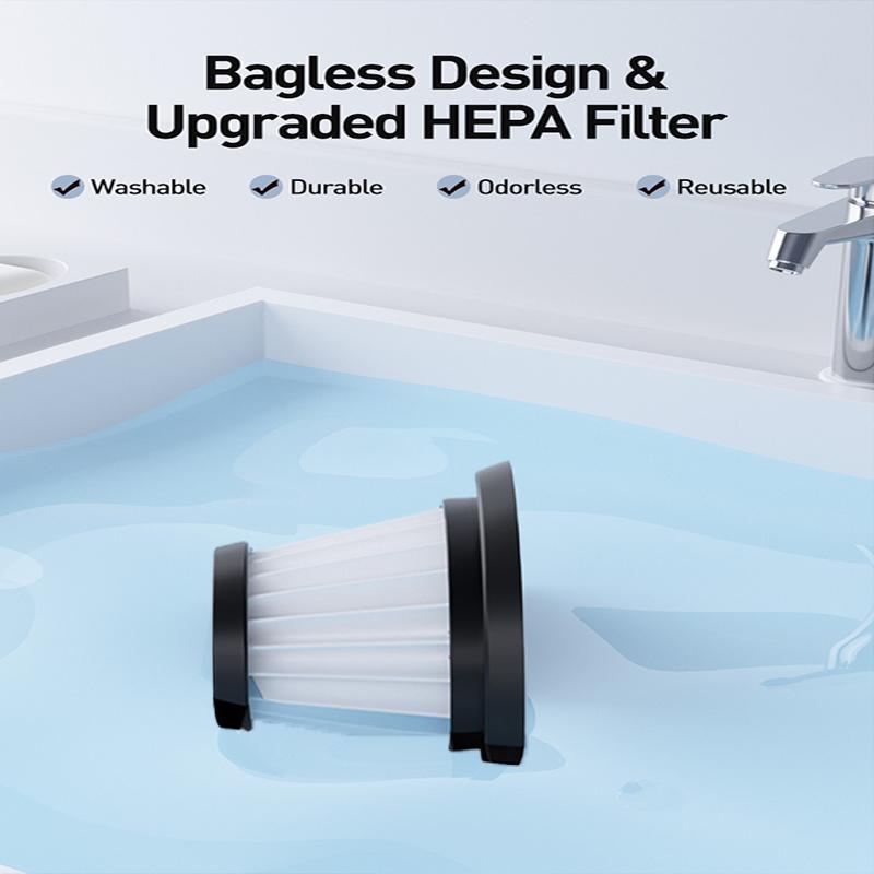 Powerful Portable Cordless Car Vacuum Cleaner 4-In-1 Brush Head Lightweight Vacuum Cleaner for Car Home Cleaning Machine