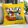 Game Cuphead Cushion Cover Cushion Cover Set 4Pcs 50X50 45X45 40X40 Pillowcase Decorative Sofa Home Decor
