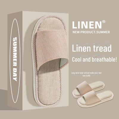 Women's & Men's Cotton Linen Sandals: Summer 2023 Silent, Sweat-Absorbent, Non-Slip Indoor Slippers